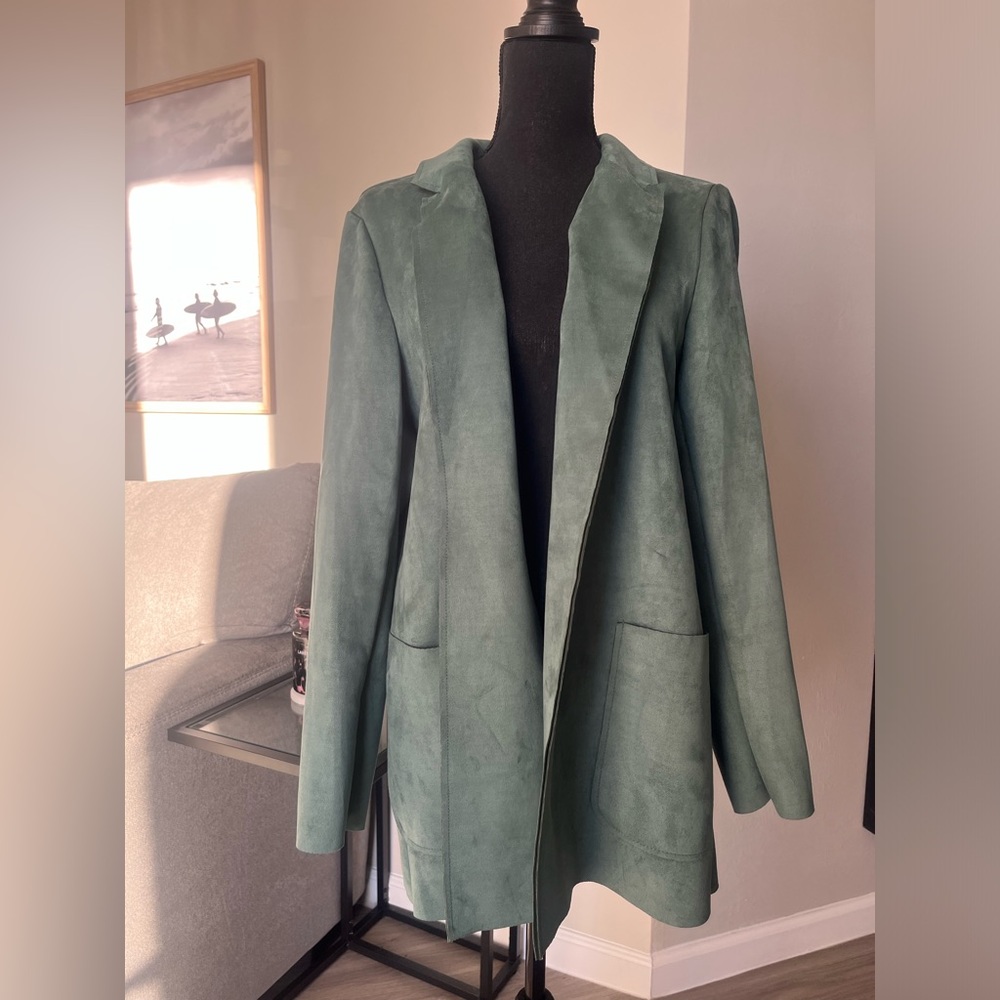 Faux Leather Blazer - Barely Worn!